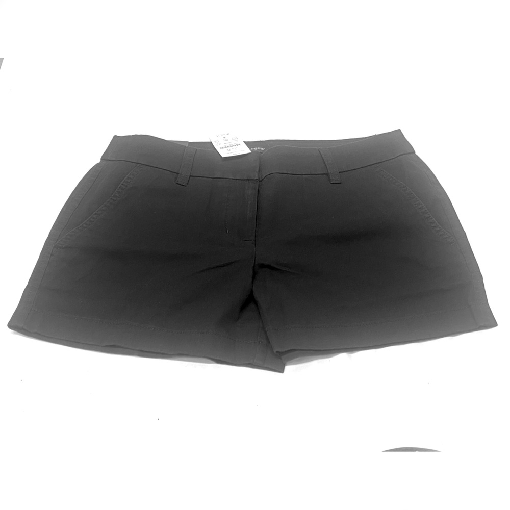 J.Crew Black Chino Shorts Women’s Size 2 NWT Flat Front Classic - Picture 2 of 6